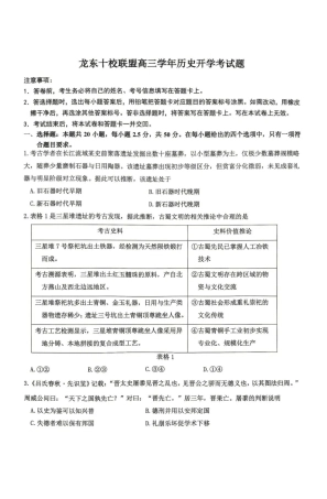 黑龙江省龙东十校联盟2026-2027学年高三上学期开学考试【历史】试题+答案.pdf