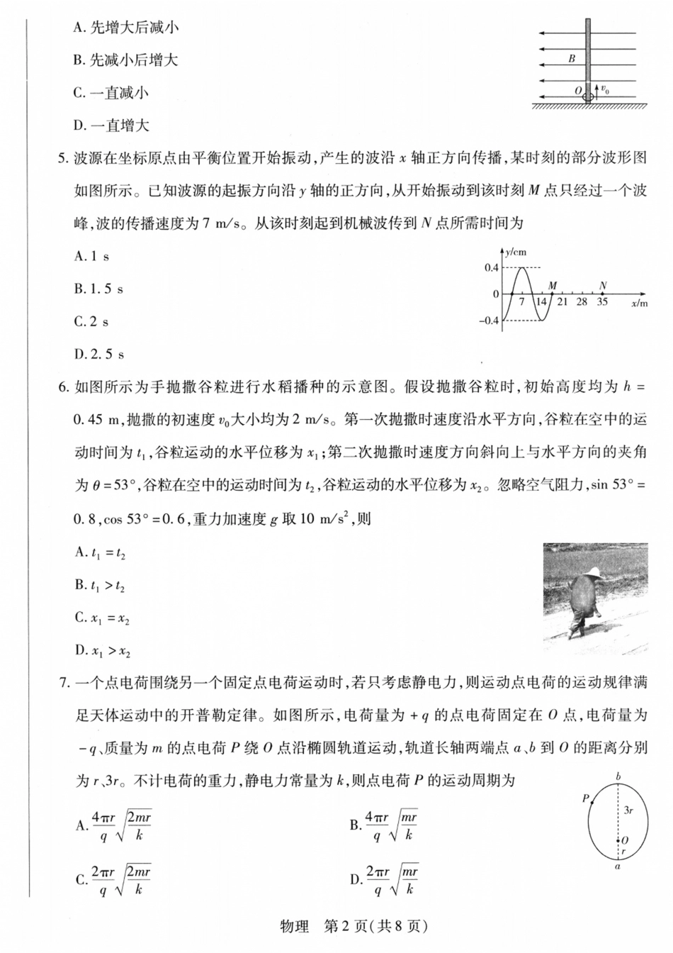 山西、陕西部分学校2027届高三上学期9月素质评价【物理】试题+答案.pdf_第2页