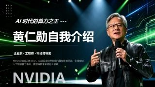 黄仁勋自我介绍PPT主题课件.pptx