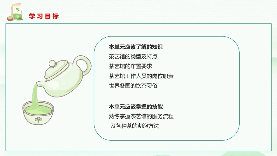 茶艺与服务（中职）：茶艺馆的建设与经营管理PPT教学课件.pptx_第2页