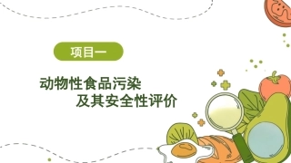 动物性食品卫生检验：动物性食品污染及其安全性评价PPT教学课件.pptx
