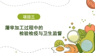 动物性食品卫生检验：屠宰加工过程中的检验检疫与卫生监督PPT教学课件.pptx