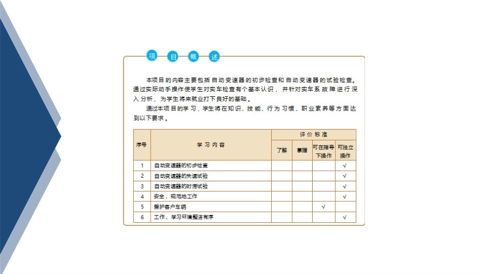 汽车变速器构造与维修：自动变速器的检查PPT教学课件.pptx_第2页