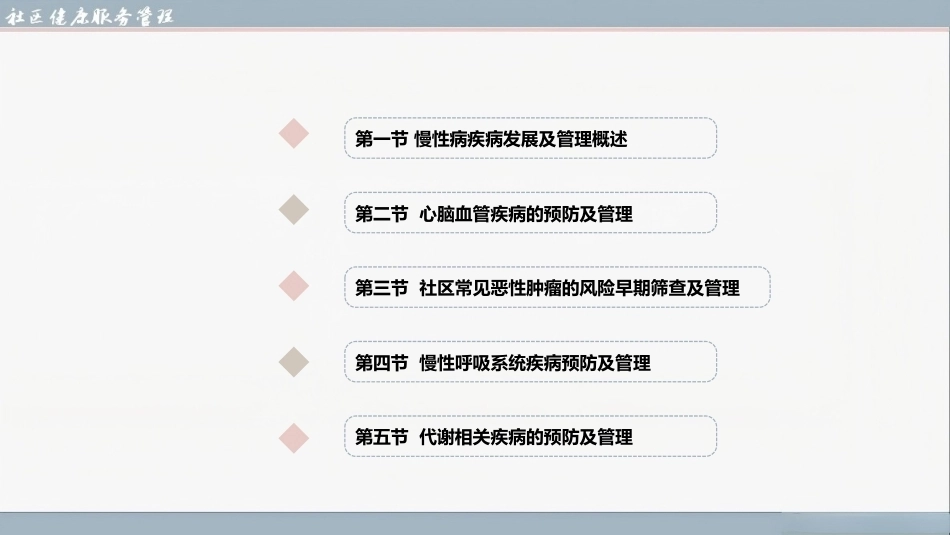 社区健康服务与管理：社区常见慢性病健康管理PPT教学课件.pptx_第2页