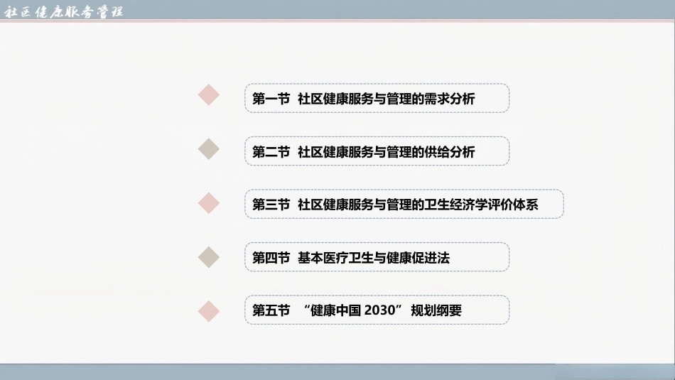 社区健康服务与管理：社区健康服务卫生经济学评价及相关法律与政策PPT教学课件.pptx_第2页