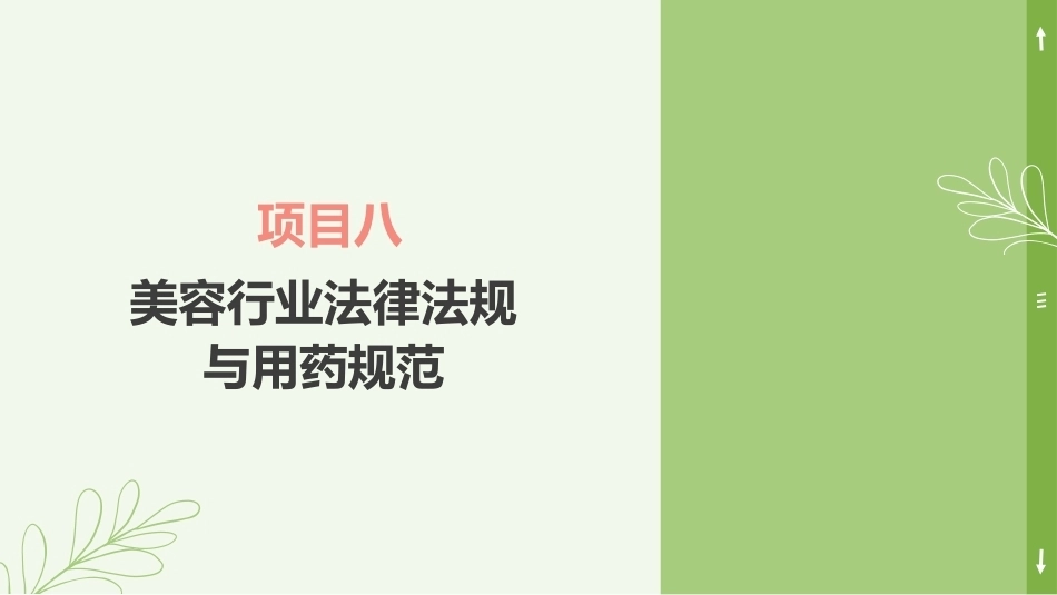 实用美容药物：美容行业法律法规与用药规范PPT教学课件.pptx_第1页