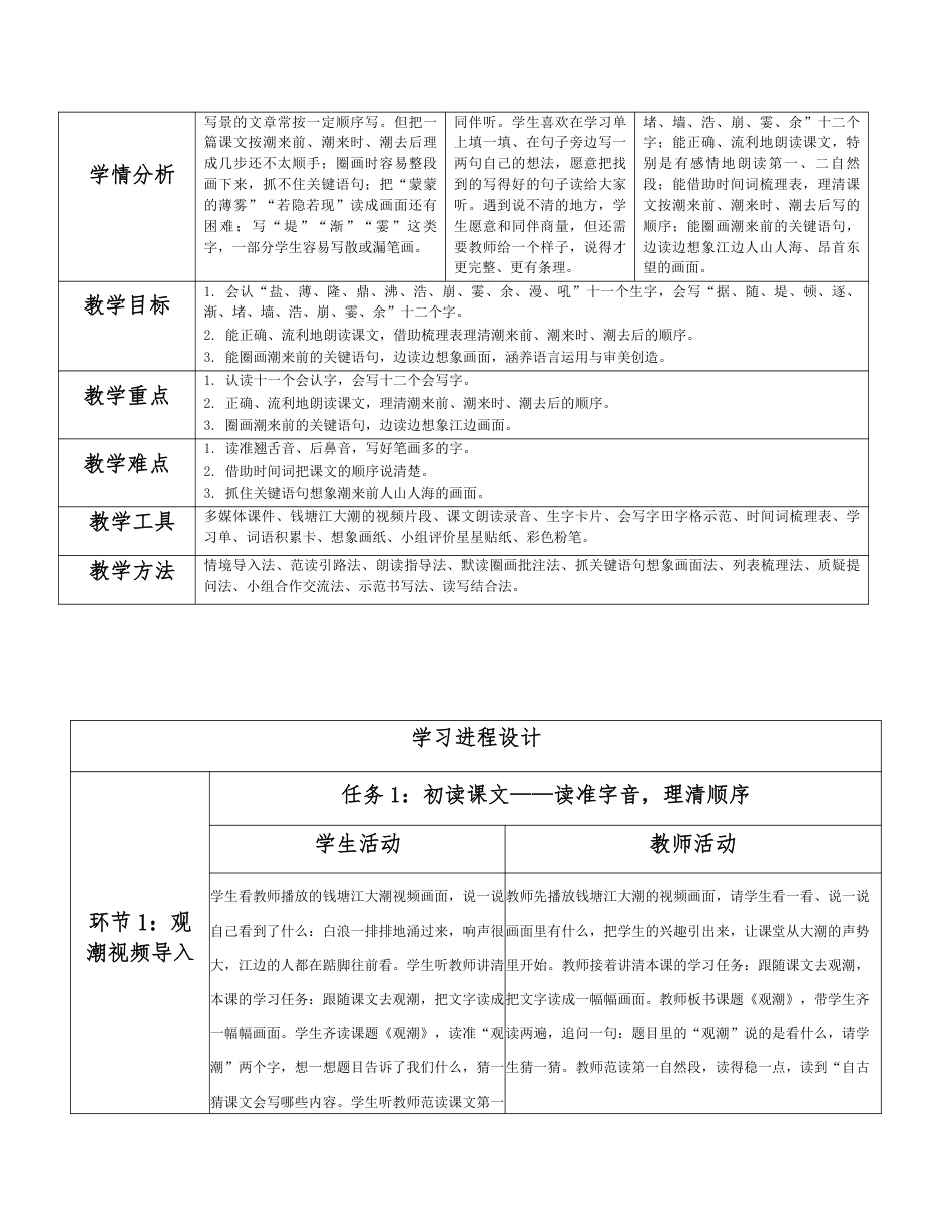 2026秋统编人教版小学语文四年级上册全册分课时教学设计（PDF版）共90课时.pdf_第2页