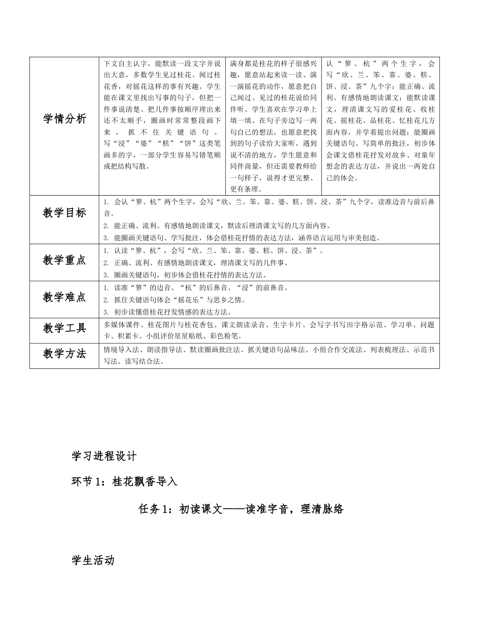 2026秋统编人教版小学语文五年级上册全册分课时教学设计（WORD版）共96课时.docx_第2页