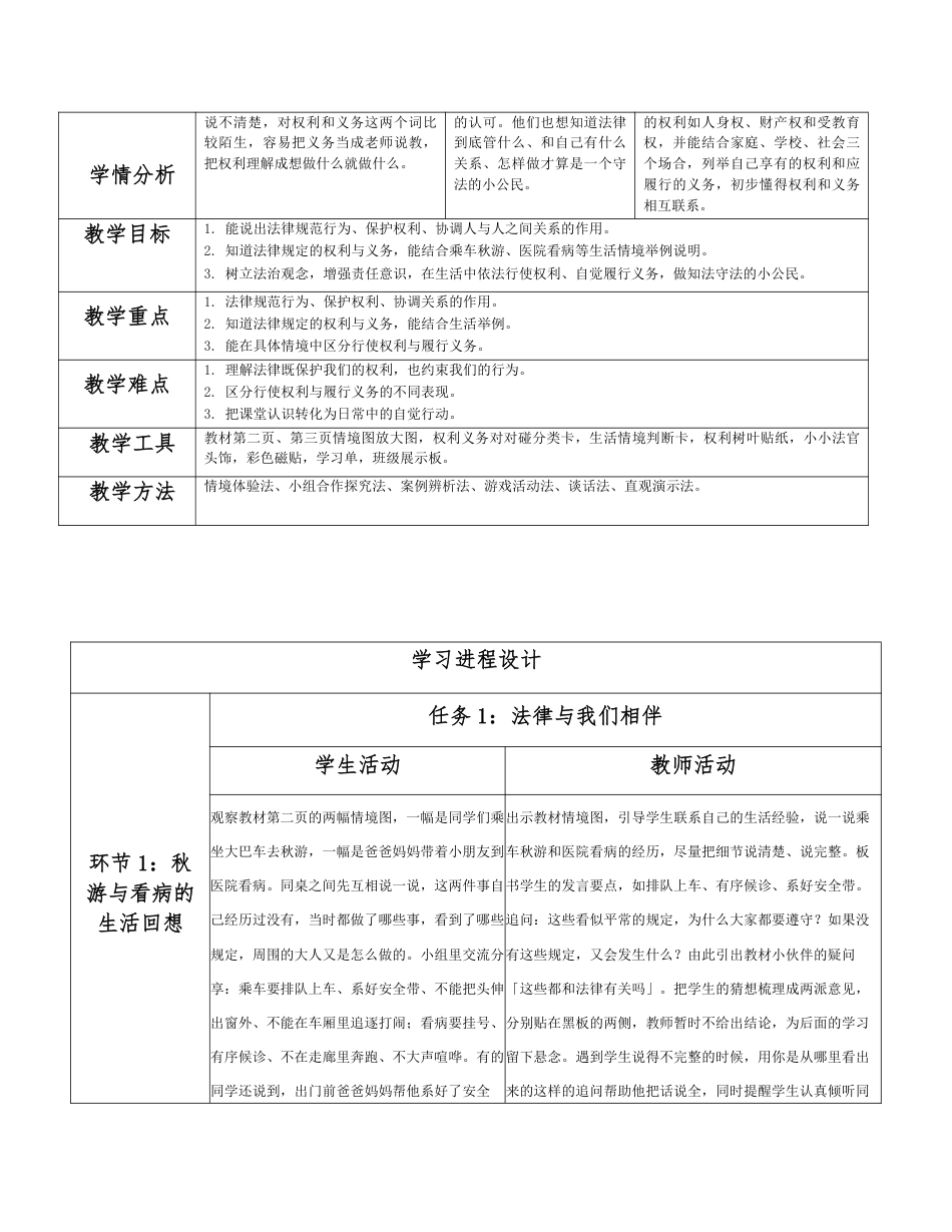 2026秋统编人教版小学道德与法治六年级上册全册分课时教学设计（PDF版）共24课时.pdf_第2页