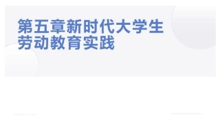 大学生教育劳动：新时代大学生劳动教育实践PPT教学课件.pptx