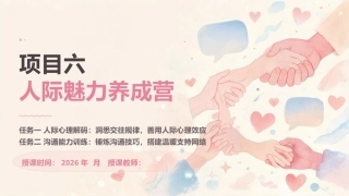 大学生心理健康教育：人际魅力养成营：人际心理解码+沟通效能训练PPT教学课件.pptx