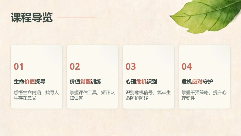 大学生心理健康教育：生命意义探索营：生命价值探寻+心理危机干预PPT教学课件.pptx_第2页