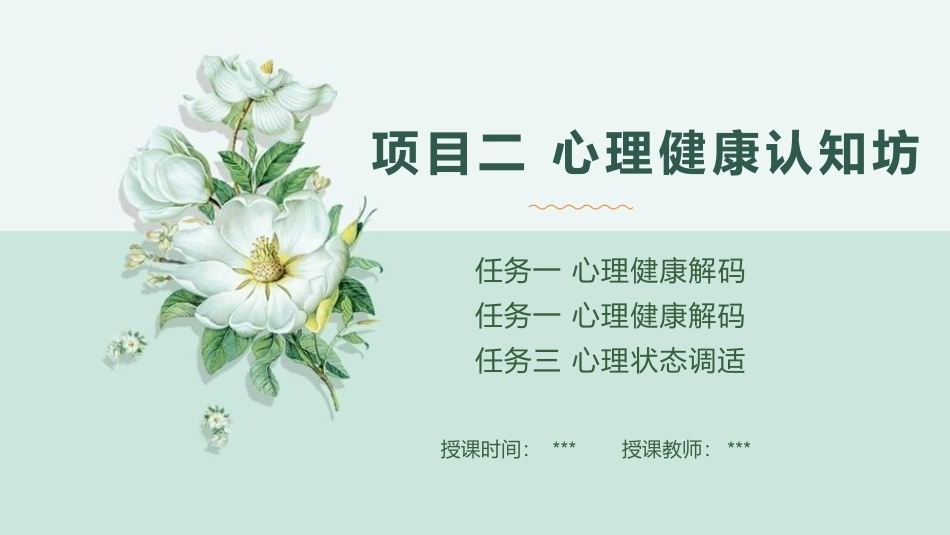 大学生心理健康教育：心理健康认知坊：心理健康解码+心理困惑洞察+心理状态调适PPT教学课件.pptx_第1页