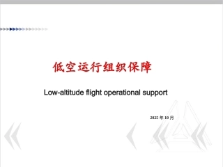 低空运行组织与保障：低空运行组织建设PPT教学课件.pptx