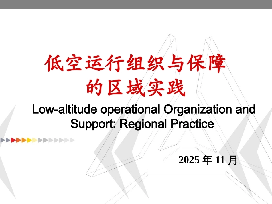 低空运行组织与保障：低空运行组织与保障的区域实践PPT教学课件.pptx_第1页