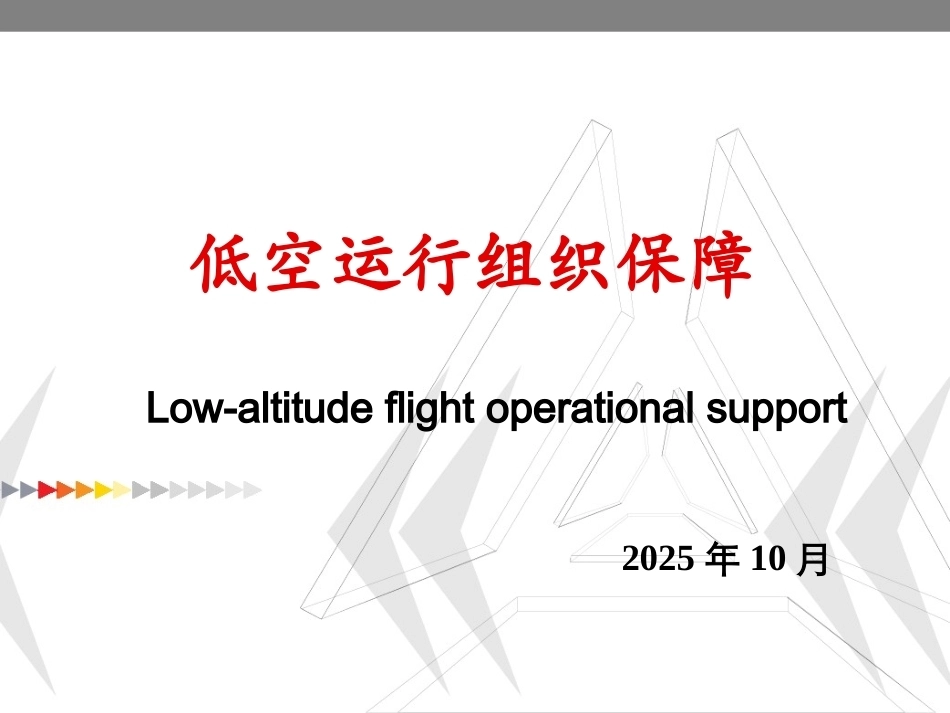 低空运行组织与保障：低空运行组织与保障中的政府职能与保障PPT教学课件.pptx_第1页