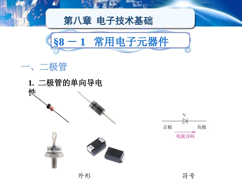 电工学（少学时）（第3版中职）：电子技术基础PPT教学课件.pptx_第1页