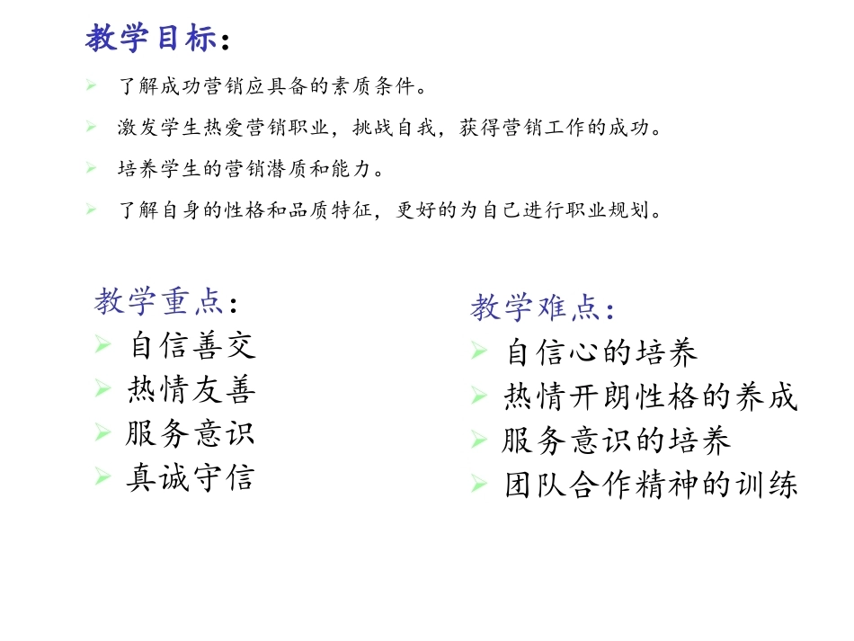 市场营销口才训练（第6版）：成功营销人的职业特征PPT教学课件.pptx_第3页