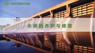 水利工程运行管理：水闸的安全监测与维护PPT教学课件.pptx