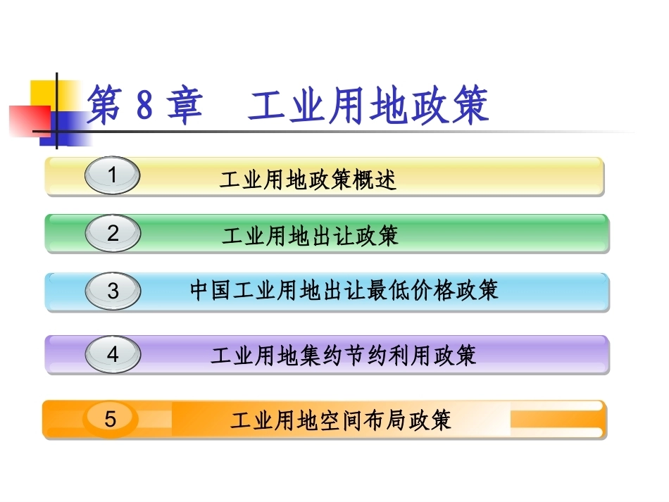 土地政策：第8章工业用地政策.pptx_第1页