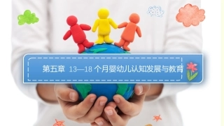0—3岁婴幼儿认知发展与教育：13—18个月婴儿认知发展与教育PPT教学课件.pptx