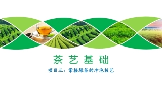 茶艺基础：掌握绿茶的冲泡技艺PPT教学课件.pptx