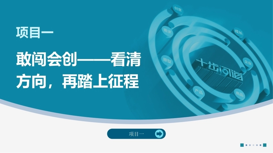 创业实践-模型与案例（现代职教版）：敢闯会创——看清方向，再踏上征程PPT教学课件.pptx_第1页