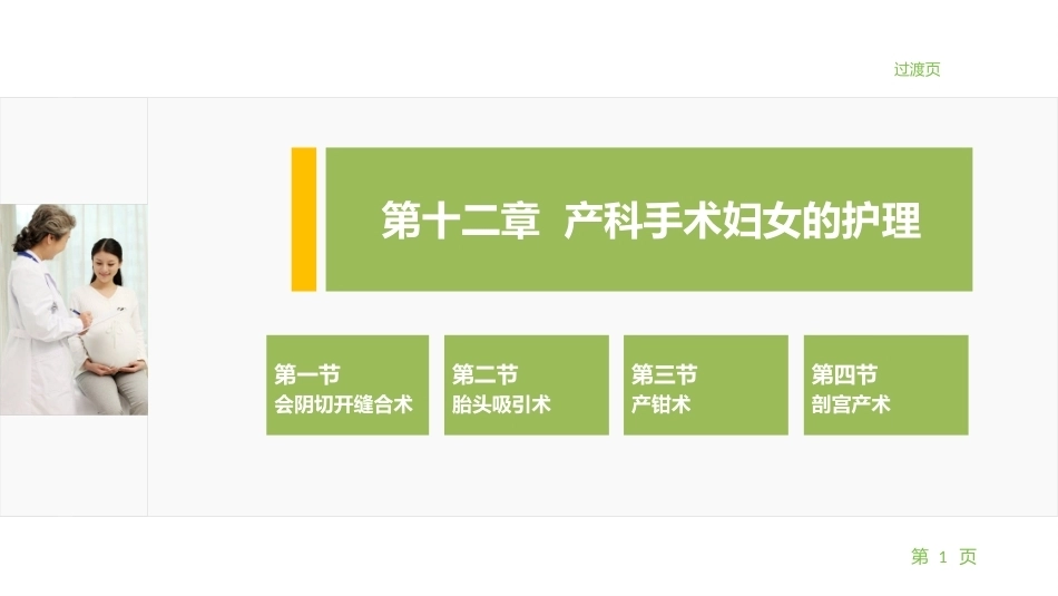 妇产科护理学：产科手术妇女的护理PPT教学课件.pptx_第1页