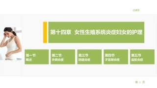 妇产科护理学：女性生殖系统炎症妇女的护理PPT教学课件.pptx