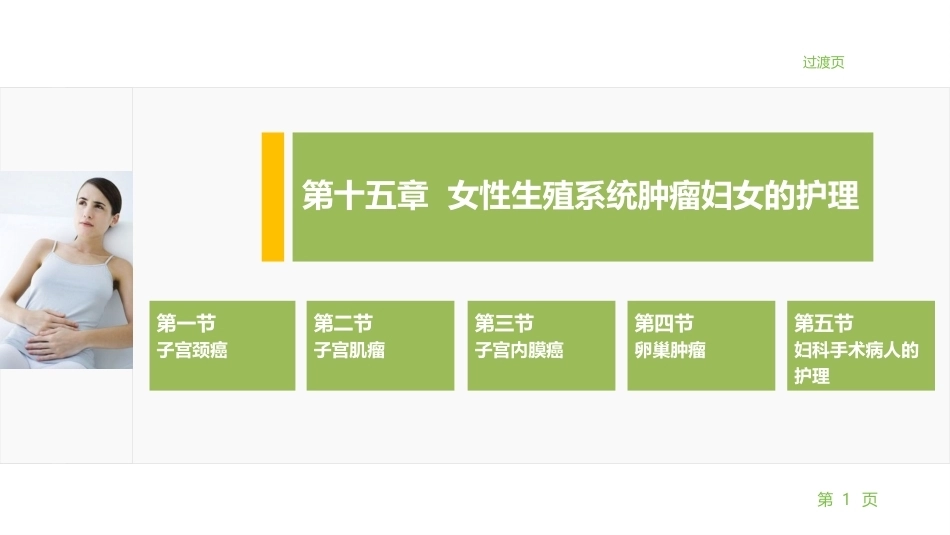 妇产科护理学：女性生殖系统肿瘤妇女的护理PPT教学课件.pptx_第1页