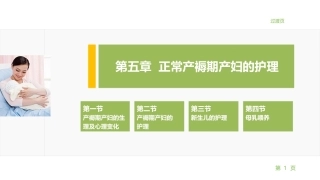 妇产科护理学：正常产褥期产妇的护理PPT教学课件.pptx