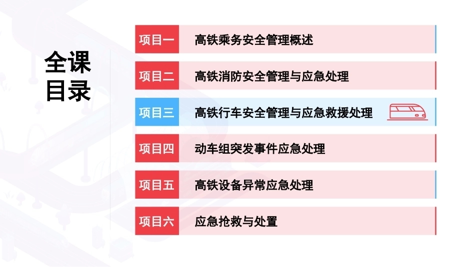 高铁乘务安全管理与应急处理：高铁行车安全管理与应急救援处理PPT教学课件.pptx_第2页