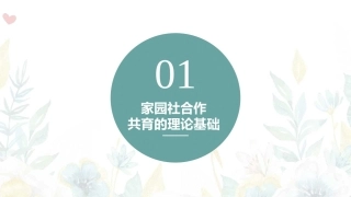 家园社合作共育：家园社合作共育的理论基础PPT教学课件.pptx