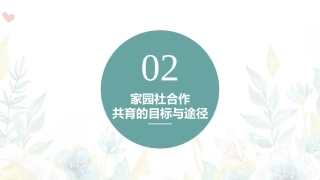 家园社合作共育：家园社合作共育的目标与途径PPT教学课件.pptx