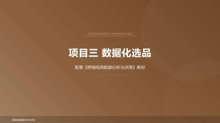 跨境电商数据分析与决策：数据化选品PPT教学课件.pptx