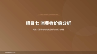 跨境电商数据分析与决策：消费者价值分析PPT教学课件.pptx