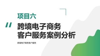 跨境电子商务客户服务：跨境电子商务客户服务案例分析PPT教学课件.pptx