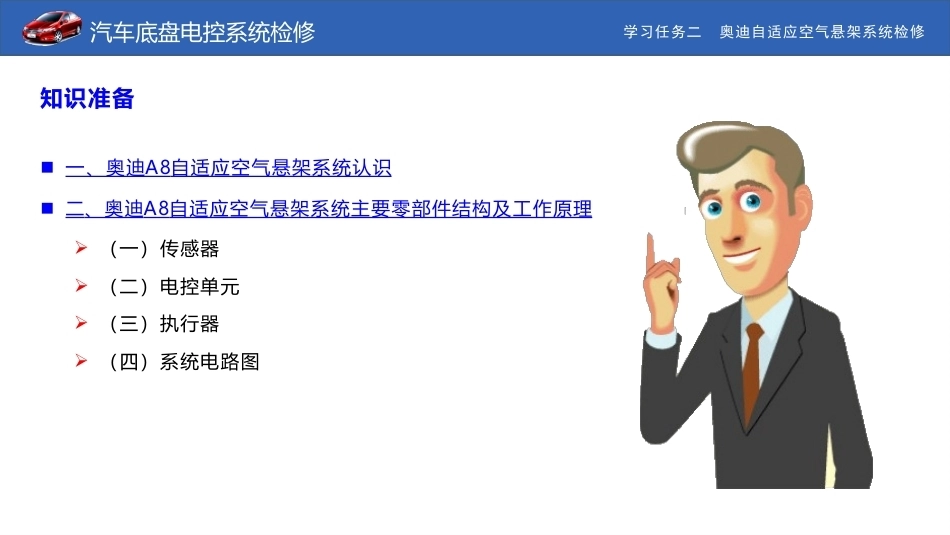 汽车底盘电控系统检修：奥迪自适应空气悬架系统检修PPT教学课件.pptx_第3页