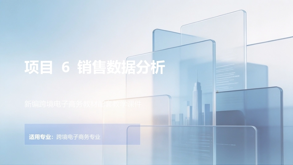 商务数据分析与应用：销售数据分析PPT教学课件.pptx_第1页