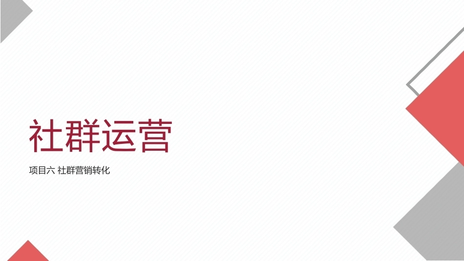 社群运营：社群营销转化.pptx_第1页