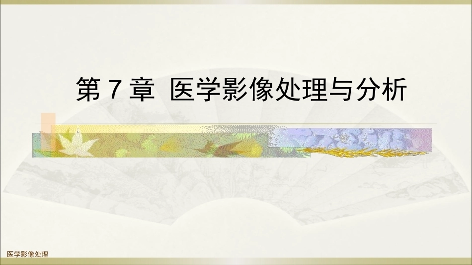 生物多组学数据分析方法：医学影像处理与分析PPT教学课件.pptx_第1页