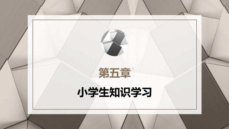 小学教育心理学（第二版）：小学生知识学习PPT教学课件.pptx_第1页