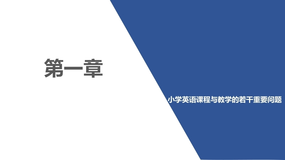 小学英语课程与教学：小学英语课程与教学的若干重要问题PPT教学课件.pptx_第1页