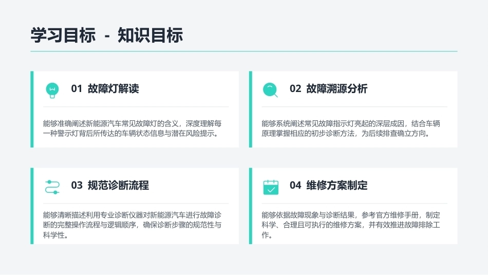 新能源汽车维护与故障诊断：项目4新能源汽车故障分析与诊断PPT教学课件.pptx_第3页