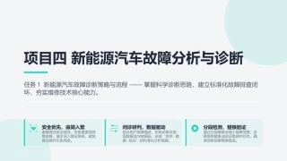 新能源汽车维护与故障诊断：项目4新能源汽车故障分析与诊断PPT教学课件.pptx
