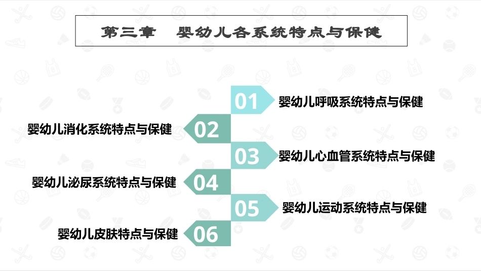 婴幼儿卫生与保健：婴幼儿各系统特点与保健PPT教学课件.pptx_第1页