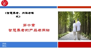 智慧养老-内涵与模式：智慧养老的产品与网站PPT教学课件.pptx