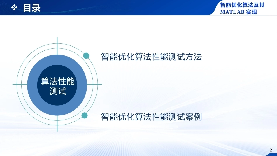 智能优化化算法及其MATLAB实现：智能优化算法性能测试PPT教学课件.pptx_第2页