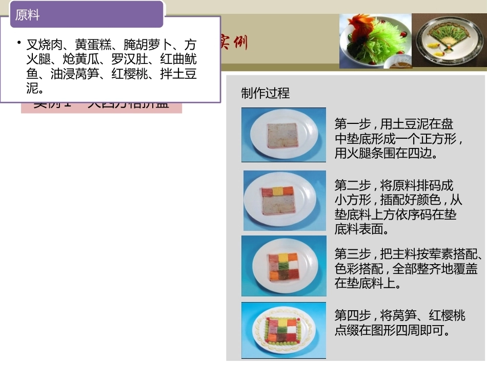 中式凉菜制作技术（中职）：凉菜拼摆莱品制作实例PPT教学课件.pptx_第2页