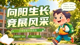 2026小学生班干部竞选PPT向阳生长竞展风采.pptx